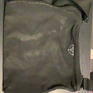 Authentic Prada black nylon purse.  Cross body